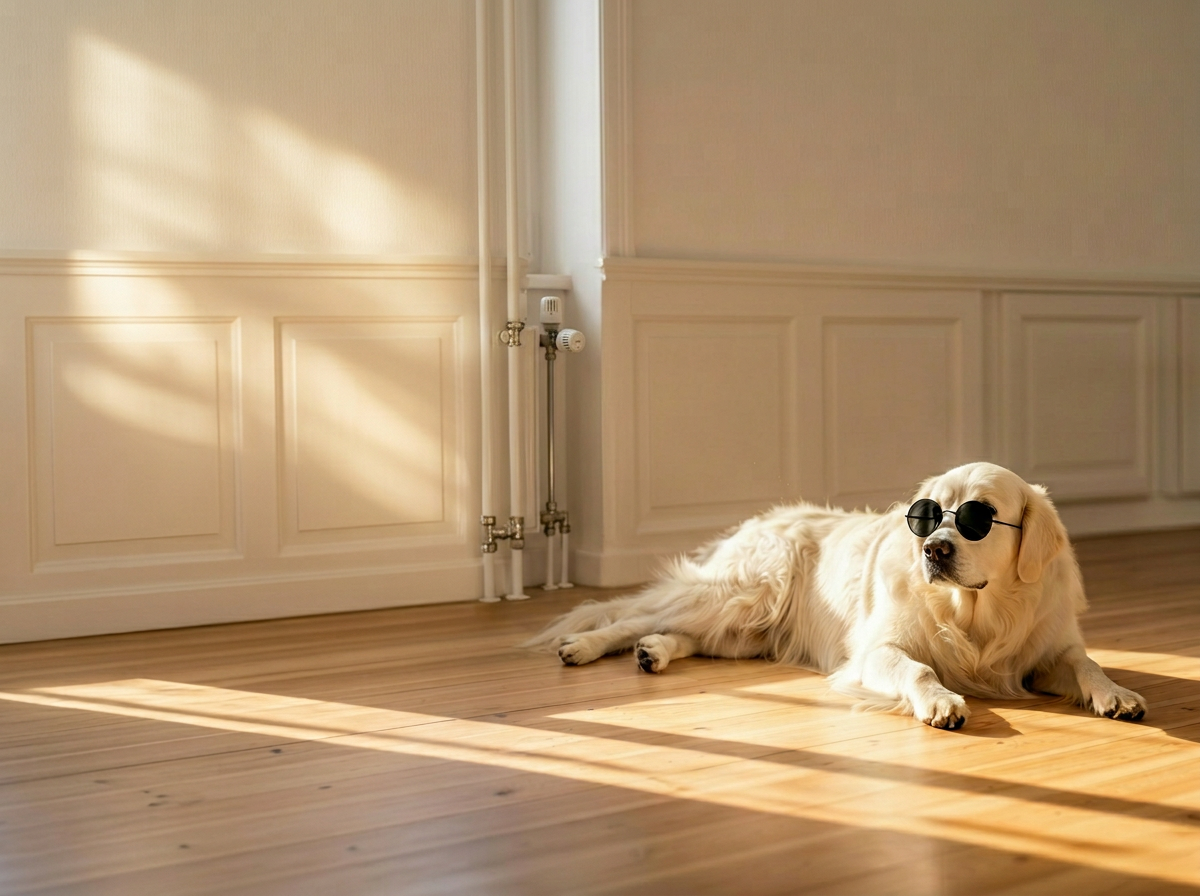 JAYWOX – cool hund i solljus, päls fungerar som naturligt solskydd