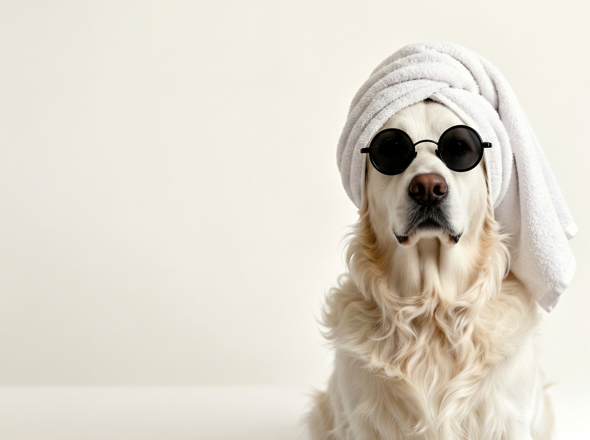 JAYWOX – hund med spa-handduk, mindre lös päls = mindre mjäll