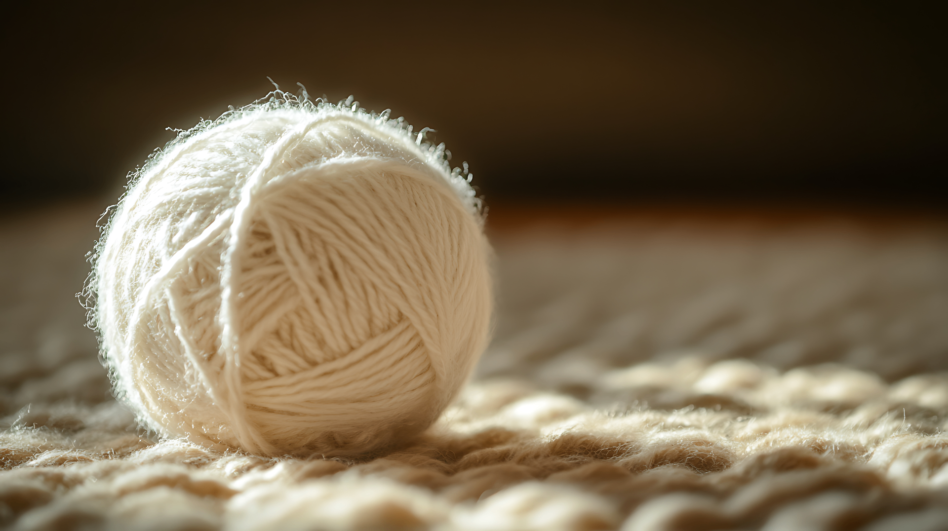 Soft natural wool yarn ball - perfect for Jaywox care